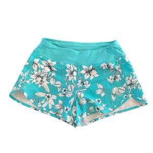 Reel Legends Blue Floral Performance Board Shorts Mesh Liner Womens M, Outdoors